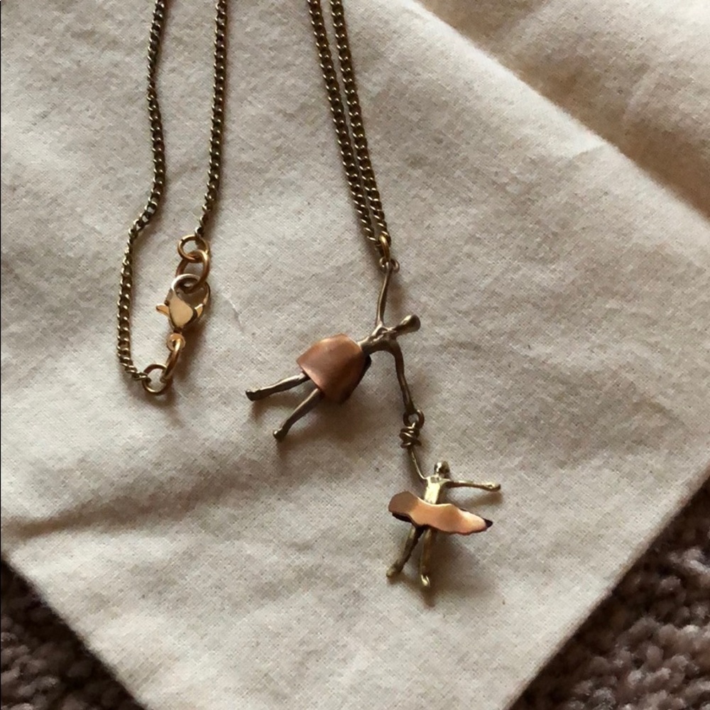 Gold Mother Daughter Necklace